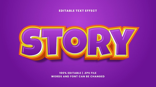 Story-Spiel-Cartoon 3d bearbeitbarer Texteffekt