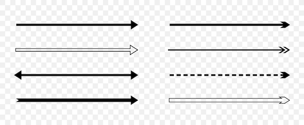 Straight Long Arrow Navigationselemente