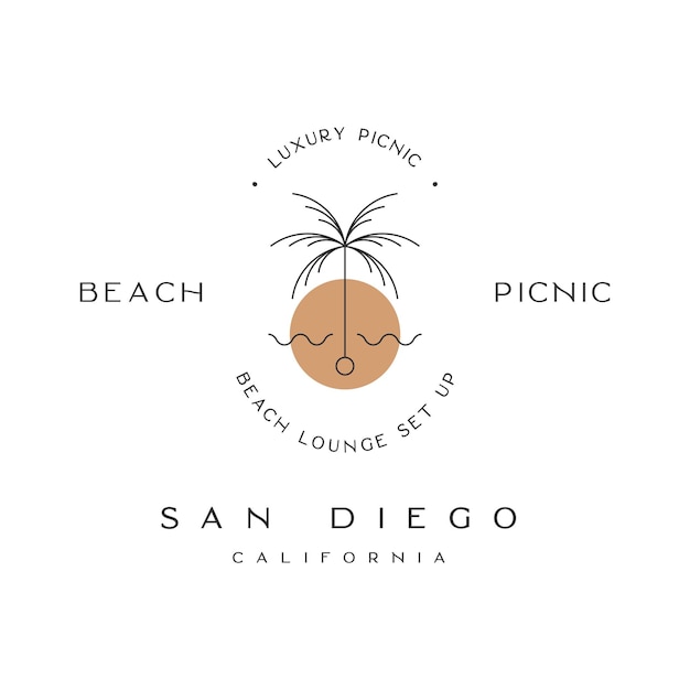 Strandpicknick san diego kalifornien luxus-picknick-logo