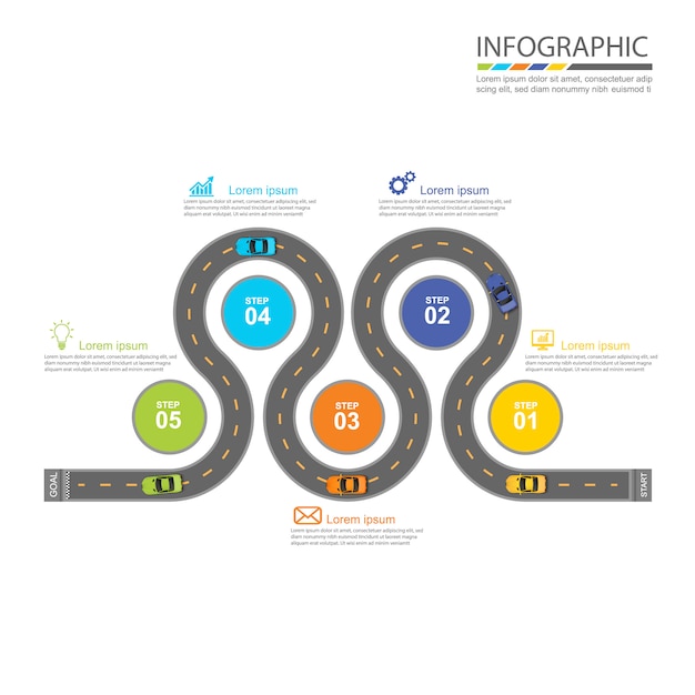 Straßen-infografik-design