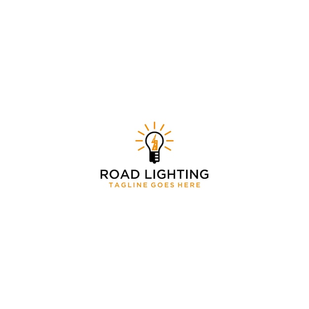 Straßenbeleuchtung logo sign design