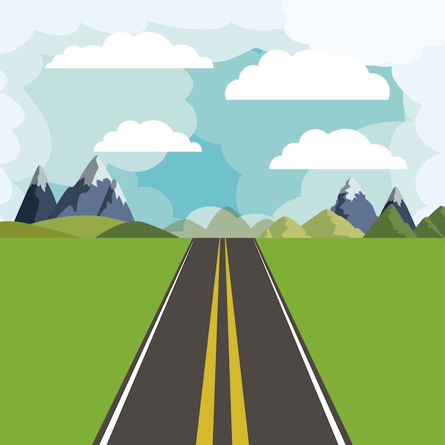 Straßendesign Landschaft