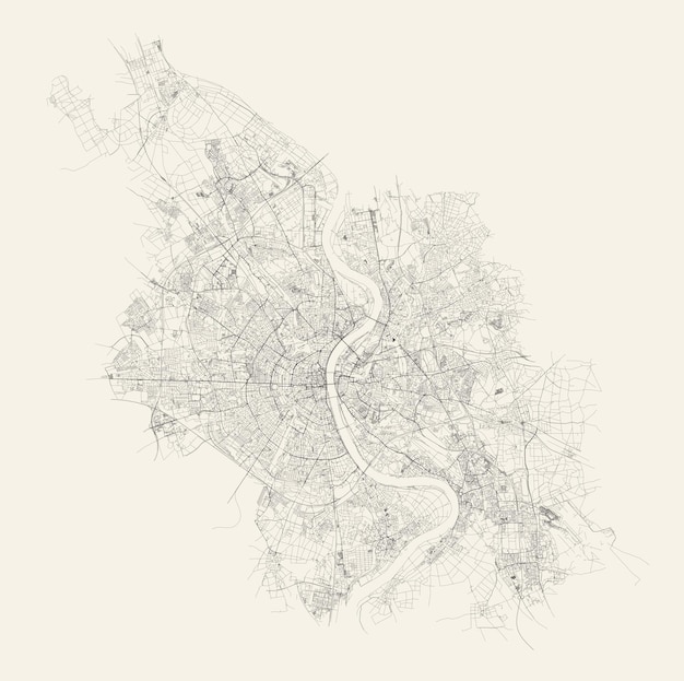 Straßenkarte der stadt köln deutschland