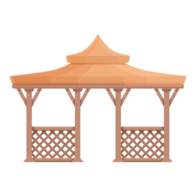 Straßenpergola-symbol cartoon-vektor hochzeitshaus sommergarten