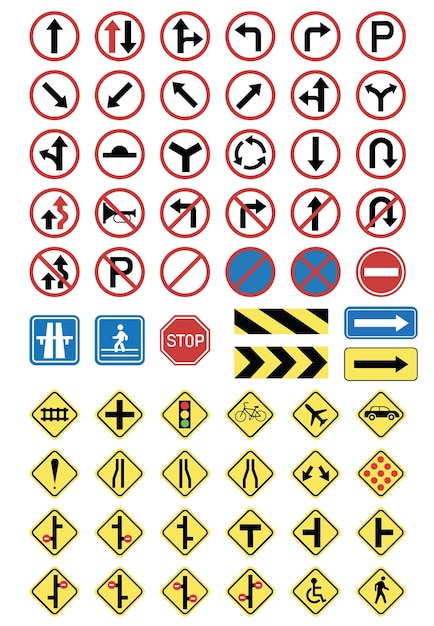 Straßenschild-Icon-Sammlung