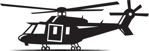 Strategischer skyhawk vector black emblem kampfflugzeug armeehelicopter ikon