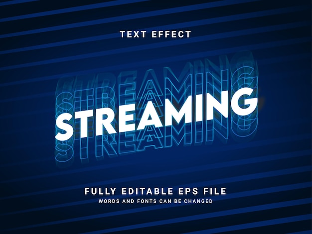 Streaming vollständig bearbeitbares Texteffektdesign