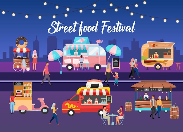 Street food festival poster vorlage