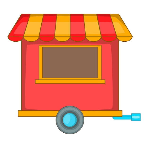 Vektor street-food-trailer-symbol karikatur-illustration des street-food-trailer vektor-symbols für das web-design