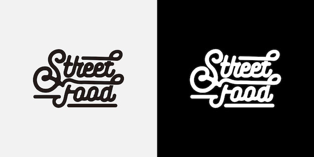 Street food typografie-logo