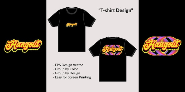 Streetwear-hangout-themendesign für premium-vektor-t-shirt-kleidungswaren