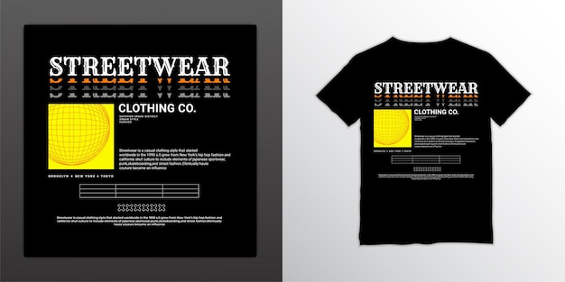 Streetwear-T-Shirt-Design, geeignet für Siebdruckjacken und andere