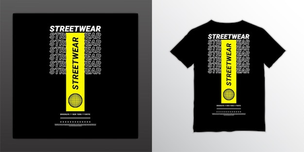 Streetwear-T-Shirt-Design, geeignet für Siebdruckjacken und andere