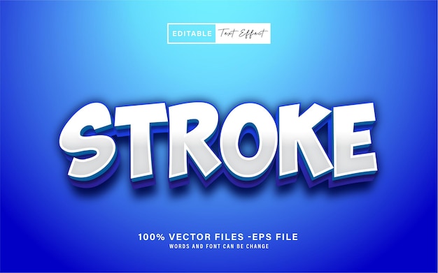 Stroke 3D bearbeitbare Texteffekt-Stil