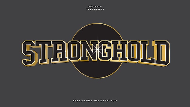 Stronghold Luxury Gold Bearbeitbarer Texteffekt