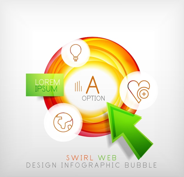 Strudel-webdesign-infografik-blasen-flachkonzept