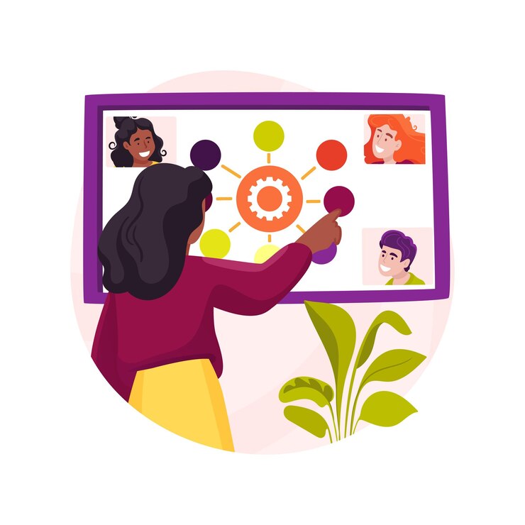 Vektor student collaboration tool isoliert cartoon-vektor-illustration