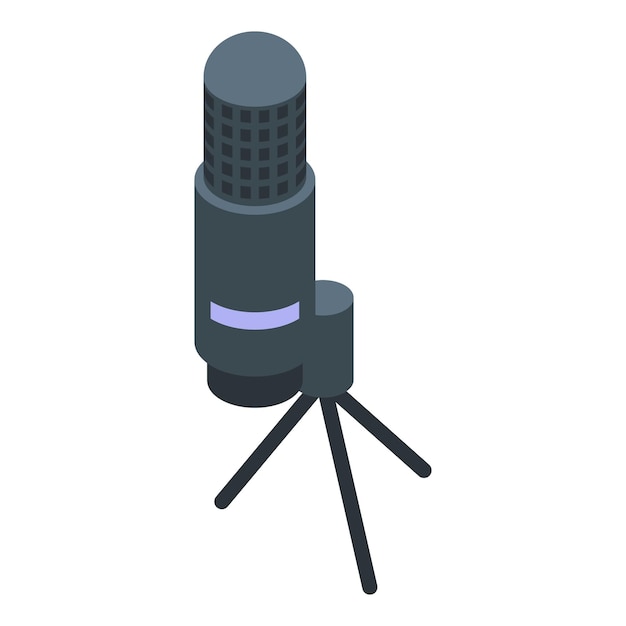 Studio-Mikrofon sendet Podcast mit Stativ