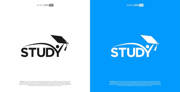 Vektor studium des logo-designs typographie kreatives konzept