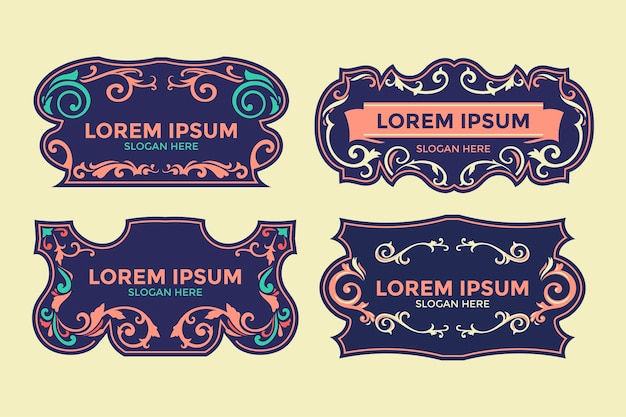 Style border template mit verziertem rahmen