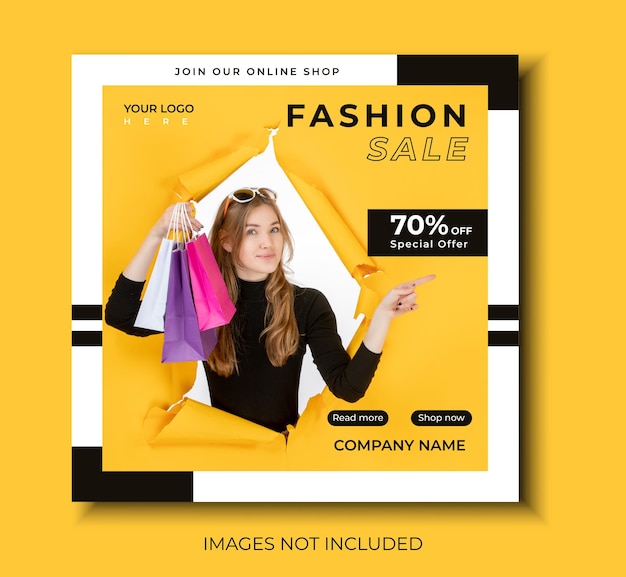 Stylische Outfit-Promotionsvorlage für Instagram-Posts