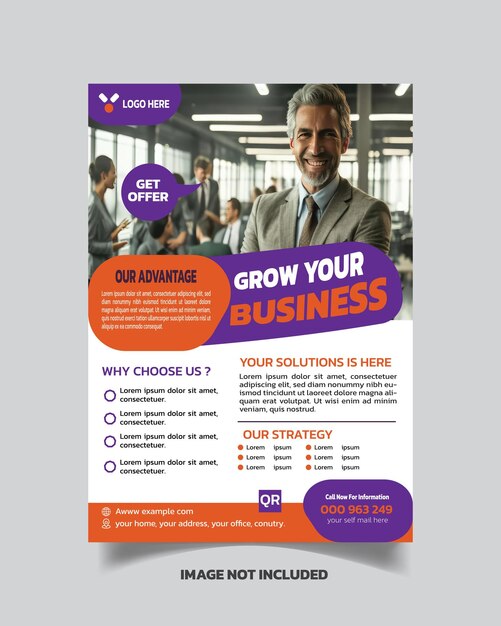 Vektor stylish design business flyer und modern business leaflet poster der kreativagentur a4