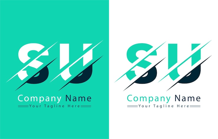 Vektor su buchstaben-logo-vektor-design-vorlagenelemente