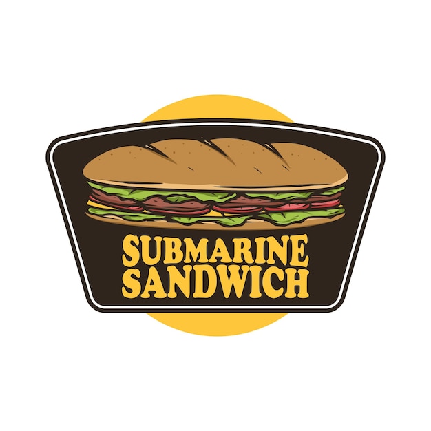 Vektor sub-sandwich-logo-vorlage für sie