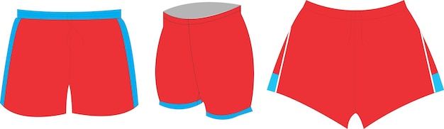 Vektor sublimierte sportshorts mock ups