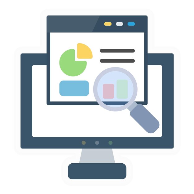 Such-Analytik-Symbol-Vektor-Bild Kann für SEO und SEM verwendet werden