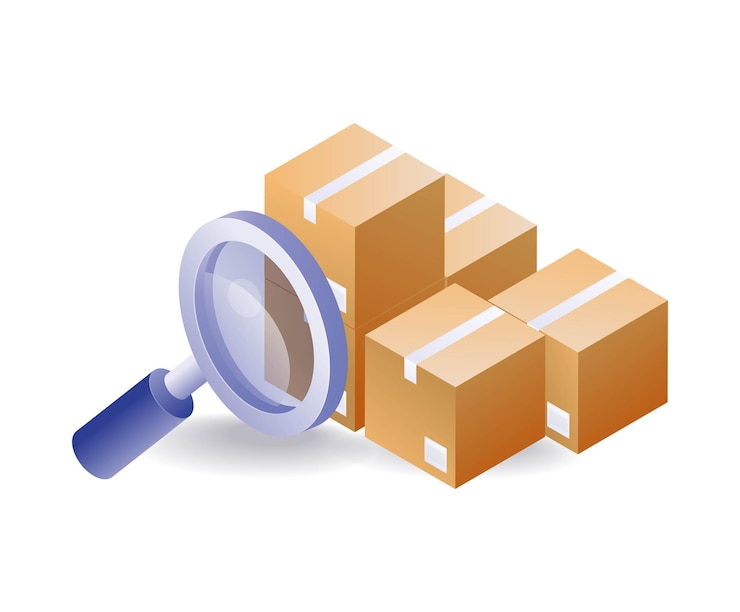 Vektor suche nach ausgewählten paketlieferungen