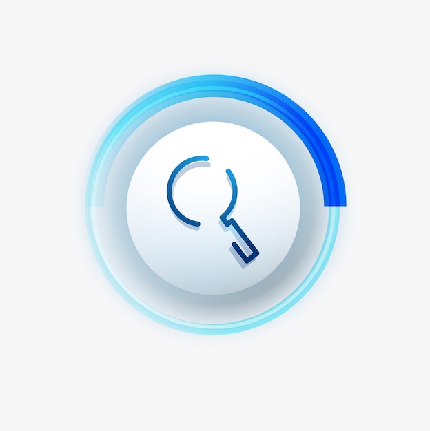 Suche Vergrößerungs-Web-Schaltfläche Vergrößerungssymbol Moderne Lupe-Zeichen Website-Design oder mobile App Vektor-Illustration