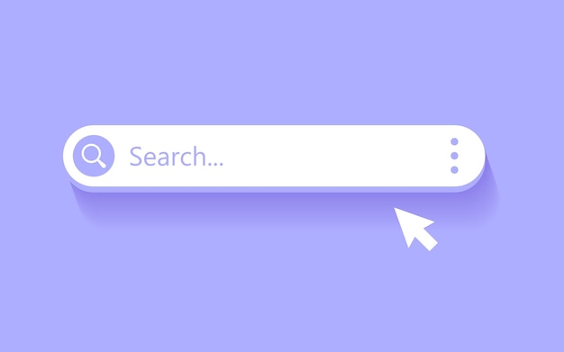 Suchleiste im flachen Stil Vektordarstellung der Website-Adresse auf isoliertem Hintergrund Geschäftskonzept für Internet-Link-Zeichen