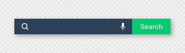 Suchleistenvorlage für Internetbrowser mit Suchfeld-Adressleiste und Textfeld-UI-Design
