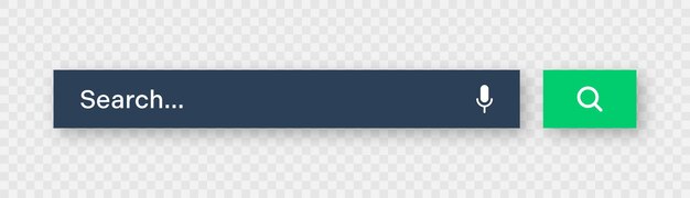 Suchleistenvorlage für Internetbrowser mit Suchfeld-Adressleiste und Textfeld-UI-Design