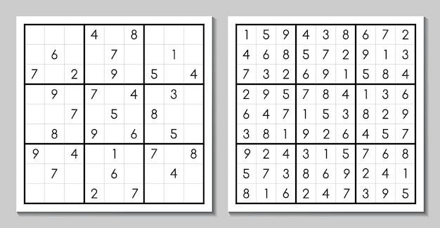 Sudoku mit der Antwort Puzzle-Spiel