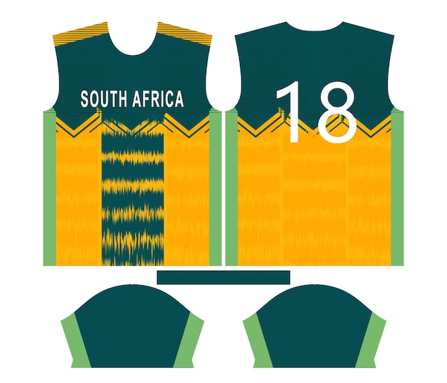 Südafrika-cricket-teamsport-kinderdesign oder südafrika-cricket-trikot-design