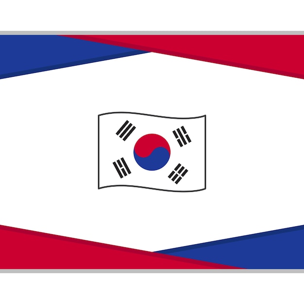 Südkorea-flagge, abstrakter hintergrund, design-vorlage, südkorea-unabhängigkeitstag-banner, social-media-beitrag, südkorea-vektor