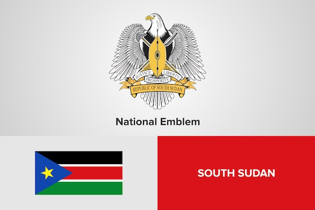 Südsudan national emblem flag vorlage