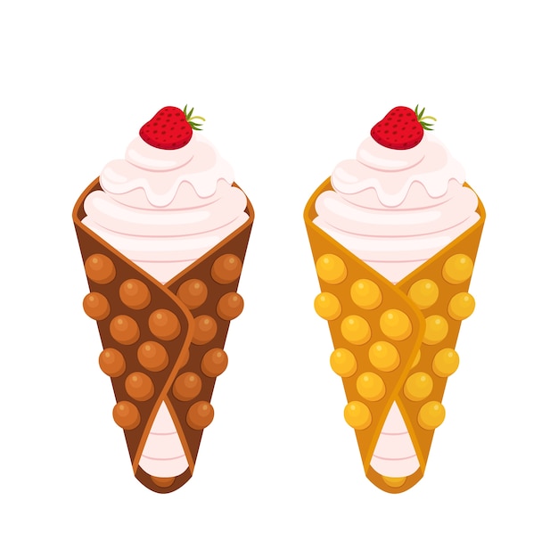 Süße belgische Waffel