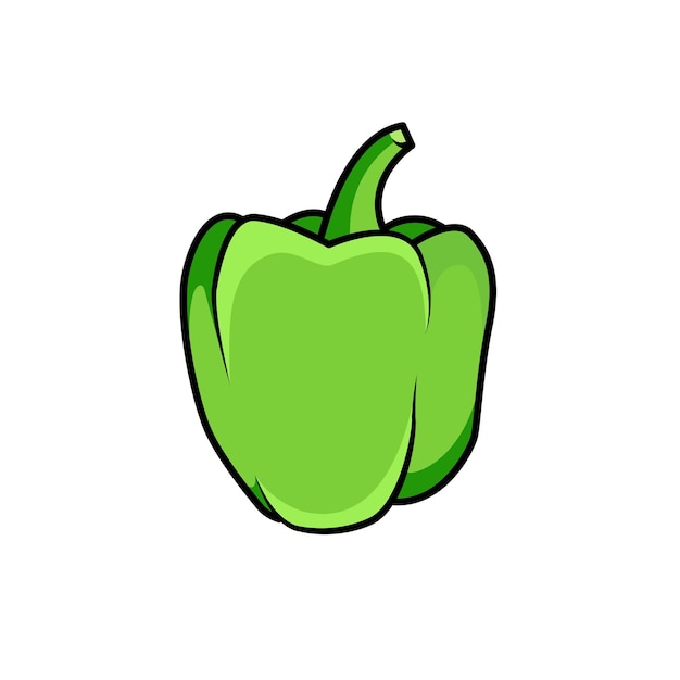 Süße bulgarische Paprika Veggie Farm Gemüse dünne Linie Symbol Vektor essbare Paprika reif