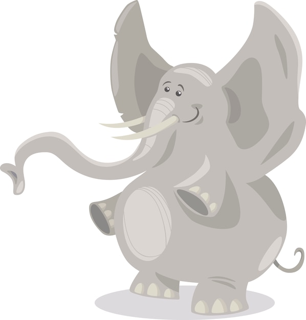 Vektor süße elefanten cartoon illustration