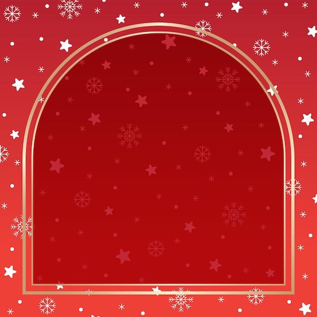 Süße frohe weihnachten winter schnee schneeflocke konfetti textfreiraum arch red template border frame