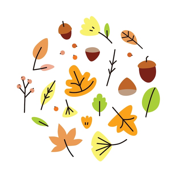 Süße herbst illustrationen