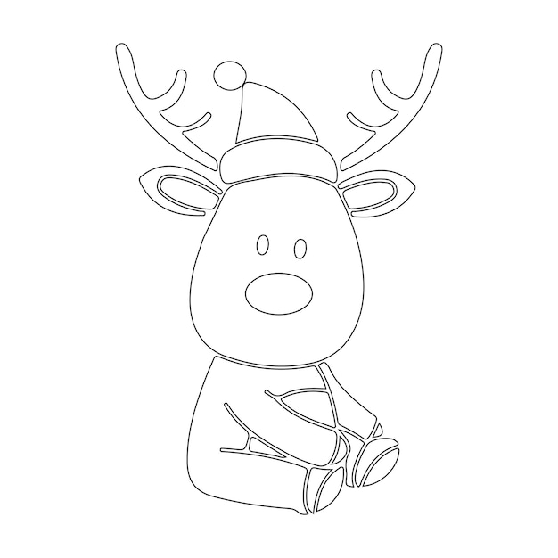 Süße Hirsch Malvorlagen Illustration