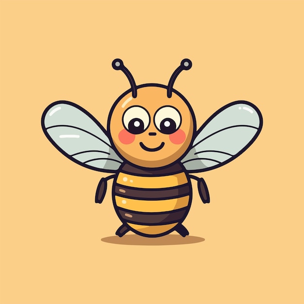 Süße Honigbienen-Cartoon-Vektor-Illustration