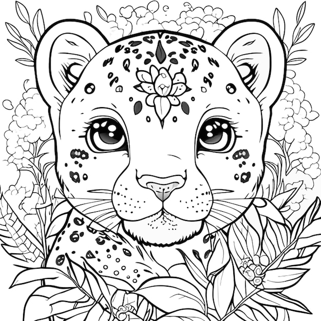 süße Leopard-Vektor-Illustration