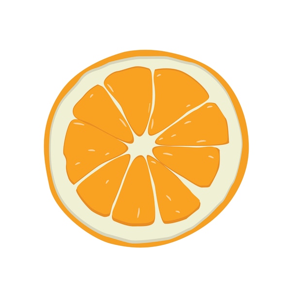 Süße orange fruchtthemavektorkunstillustration