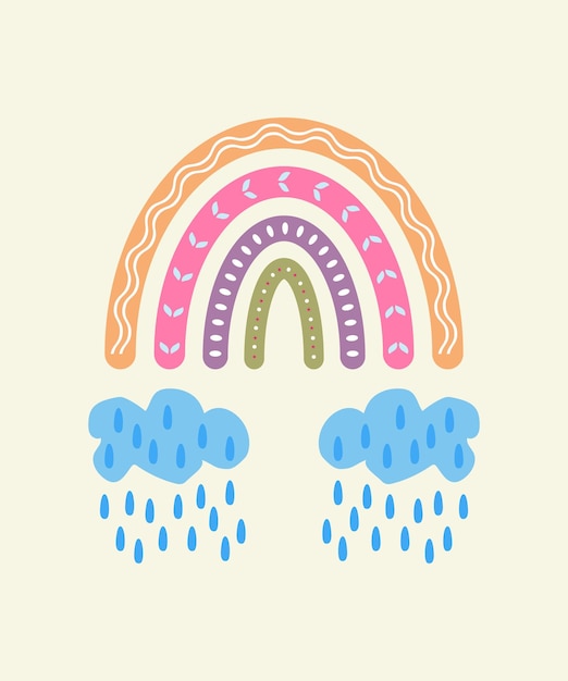Süßer Boho-Regenbogen