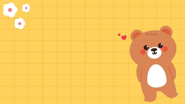 süßer Cartoon-Bär für Dekstop Hintergrund süßer Computer-Hintergrund